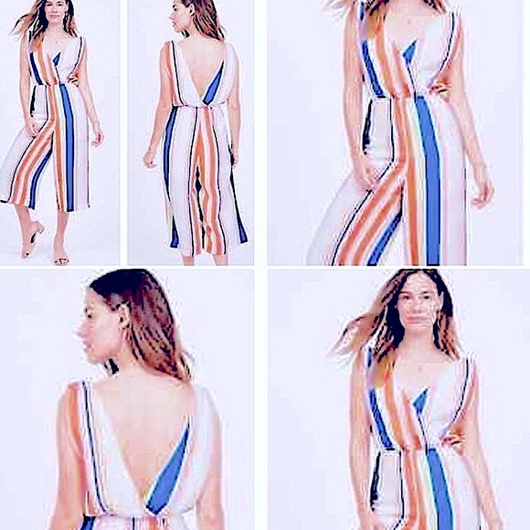 ✌🏼 #1311 Line & Dot Rory Stripe Cropped Jumpsuit - Picture 9 of 16